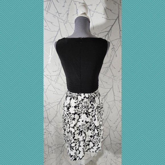 Lauren Ralph Lauren Colorblock Floral A-Line Dress - Picture 3 of 4